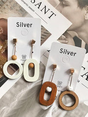 Vintage Simple Geometric Asymmetry Earrings