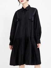 Vintage Solid Ribbon Midi Dress