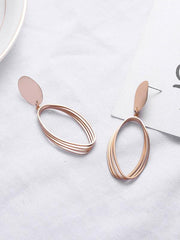 Simple Copper Hollow Earrings