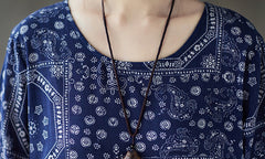 Vintage Ethnic Printed Maxi Dress