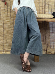 Slit Loose Wide Leg Distressed Casual Pants