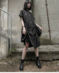 Women Personality Irregular Short Sleeve Dress