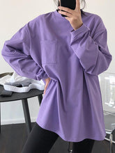 Solid Casual Round Neck Pocket T-Shirt