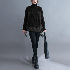 Women Loose Stitching Loose Casual Sweatshirt