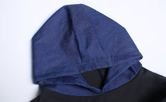 Split-Joint Hooded Floral Printed Midi Dress