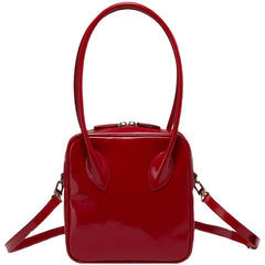 Patent Leather Retro Simple Single Shoulder Small Square Bag