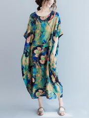 Loose Simple Ramie Cotton Dress