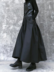 Empire A-Line Cropped Pleated Skirt