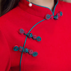 Retro Oriental Charm Tang  Cheongsam Top