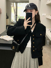 Retro Solid Color Loose Long Sleeve Coat