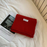 Solid Color Knitted Scarf