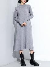 Women Round Neck Pullover Dress
