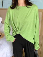 Loose Solid Candy Color Sports Tee