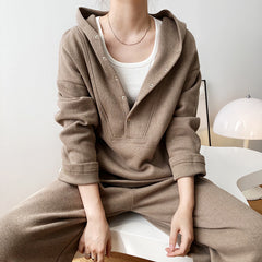 Women Hooded Sweater Casual Sports Suit