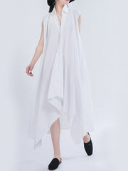 Women Over The Knee Irregular Simple Sleeveless Dress