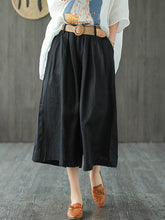 Loose Solid Send The Belt Wide-Leg Pants