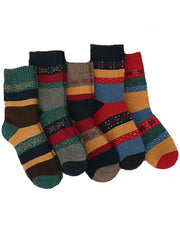 Vintage Striped Print Socks