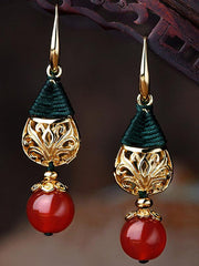 National Retro Split-joint Earrngs