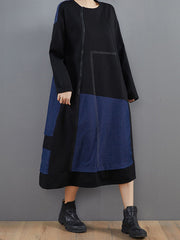 Vintage Patchwork Loose Dresses