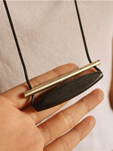 Simple Alloy Wood Oval Necklace
