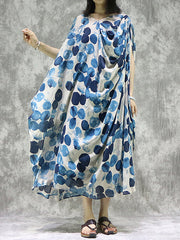 Print Dress With Suspenders Two Piece Suit Maxi Dress