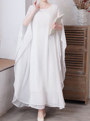 Retro Elegant Solid Loose Suit