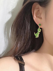 Cute Cartoon Printed Asymmetric Earrings