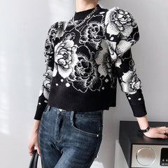 Women Retro Pullover Casual Sweater