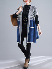 Knit Bat Sleeve Cardigan Hooded Cape Coat