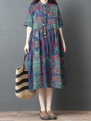 Loose National Style Long Dress