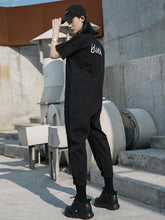 Cyberpunk Black Loose Print Jumpsuits