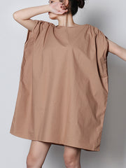 Original Solid Elasticity Waist Dress