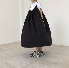 Women Solid Color Simple Loose And Thin Dress