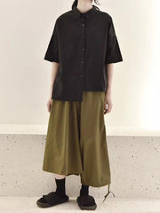 Original Column Empire Solid Wide Leg Pants