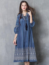 Vintage Oversize Embroidery Dress