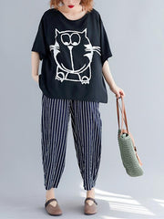 Cartoon Loose Printed T-Shirt