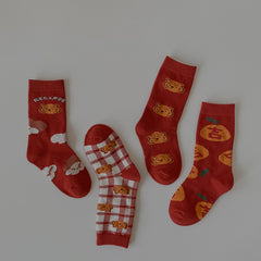 Child Christmas Printed Knitted Socks