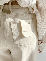 High-Waist Straight-Leg Casual Wide-Leg Pants