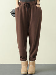 Solid Casual Harem Pants