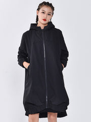 Women Casual Hooded Loose Coat