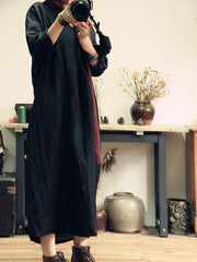 Loose Simple Cozy Style Pure Color Long Robe