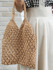 3 Color Handmade Crochet String Bag