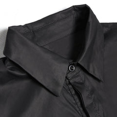 Women Stitching Printed Shirt Dress