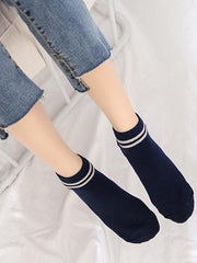 Double Color Stripe Cotton Socks
