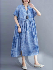 Original Tie-Dyed Elasticity Waist Dress