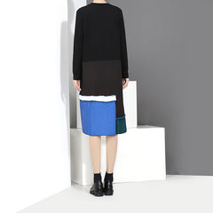 Women Loose Stitching Dress