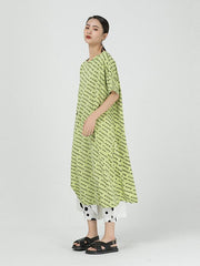 Green Lettered Print Cropped T-Shirt