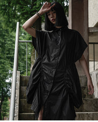 Women Personality Irregular Short Sleeve Dress