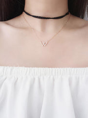 Simple Letter Split-joint Necklace