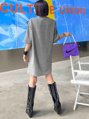 Skinny Color Matching Stitching Loose Dress